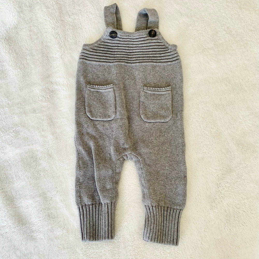 Hanna Andersson Knit Overalls, Size 6-12M